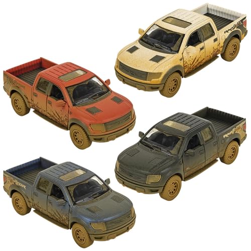 Image of Magicwand 1:36 Scale Die-Cast with Openable Doors & Pull Back Action (Color May Vary) (Raptor Muddy)