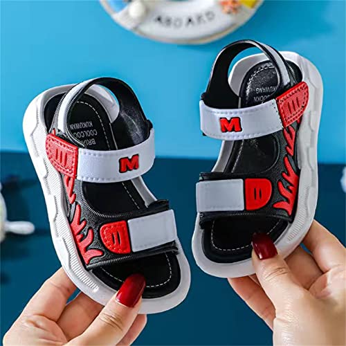 Boys Sandals Summer Beach Shoes Hook Loop Fashion Flame Breathable Non Slip Sandals Soccer Close for Kids3