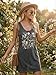 Vintage Floral Pattern Tank Dress Womens Boho Dress Cute Dandelion Plant Wildflower Gardening Lover Gift Dress (XX-Large,Dark Grey)