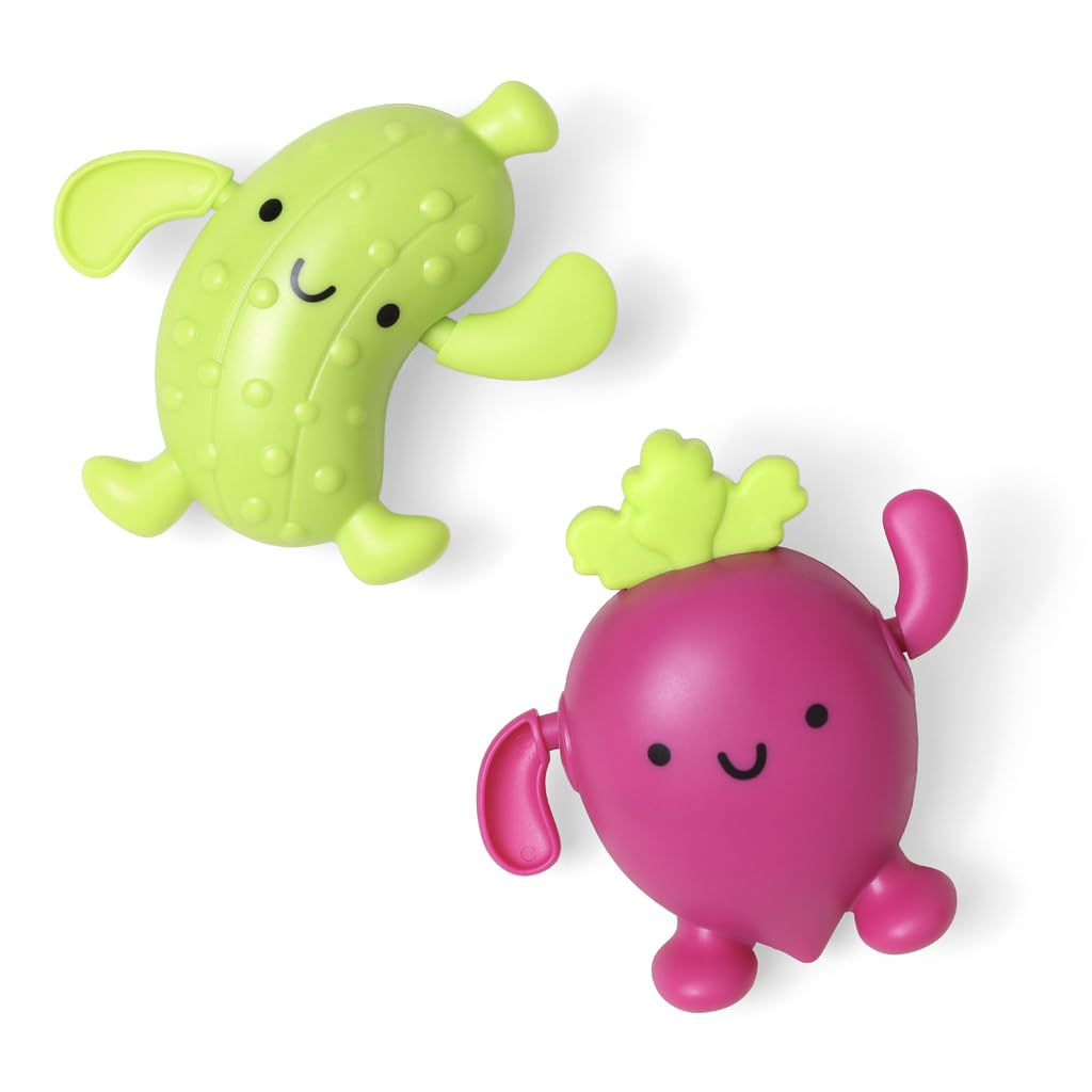 Itzy Ritzy Wind-Up Swimming Bath Toys – Set of 2 Wind-Up Floating Bath Toys - Water Playtime Set for Tub or Pool, Designed for Ages 6 Months and Up (