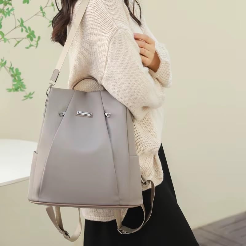 Lightweight Anti-Theft Backpack for Women – Waterproof Rucksack Bag for Travel, Work & Leisure (Khaki)2