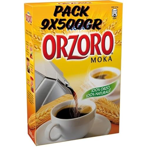 Orzo Orzoro Moka 100% Orzo, 100% Naturale, Pack 9 x 500 Gr