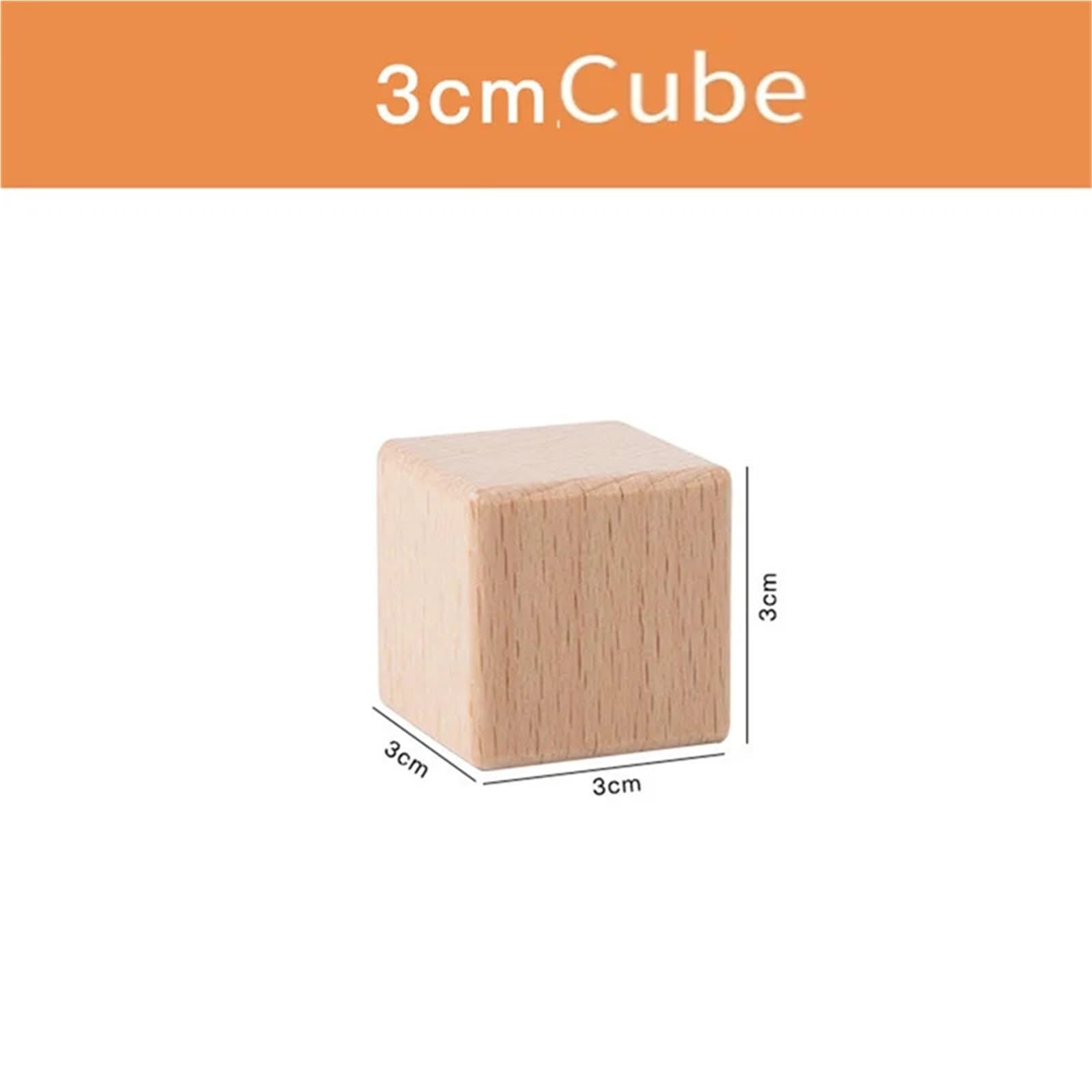 100 cubos de madera sin terminar 30 mm, bloques en blanco for manualidades, pintura, rompecabezas y decoración del hogar