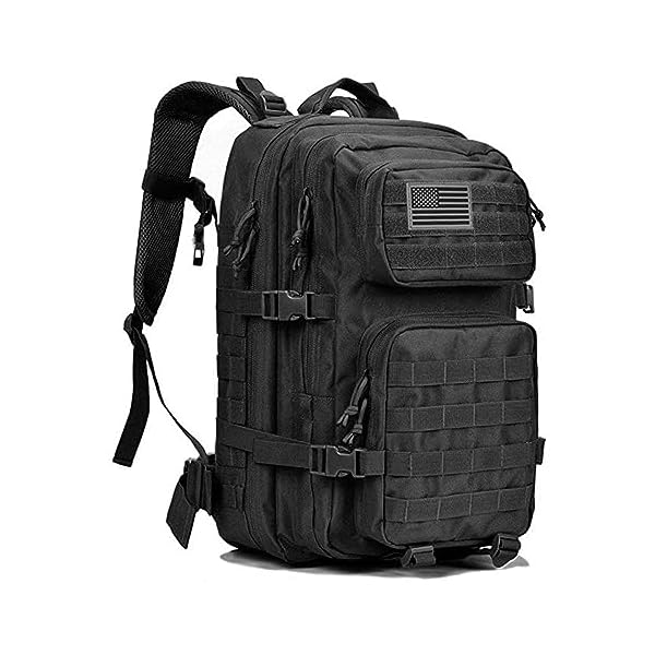 Ciana Large Military Tactical Backpack Bug Out Bag Rucksack for Men Large Capacity Rucksacks Army Outdoor Assault Pack Go Bag for Hunting (Black)