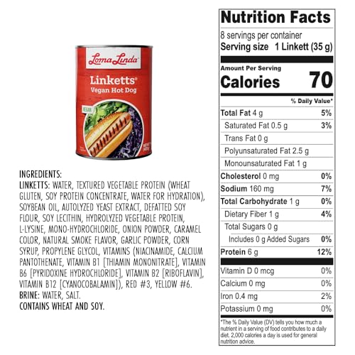 Loma Linda - Plant-Based Meat Substitutes (Linketts 15 oz.), 3 pack)