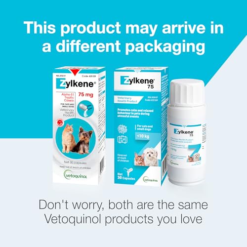 Vetoquinol Zylkene – Veterinary Health Product - Calm and Relaxed Behaviour in Pets During Stressful Events - 75 mg - Cats and Small Dogs - 30 Caps - Image 3