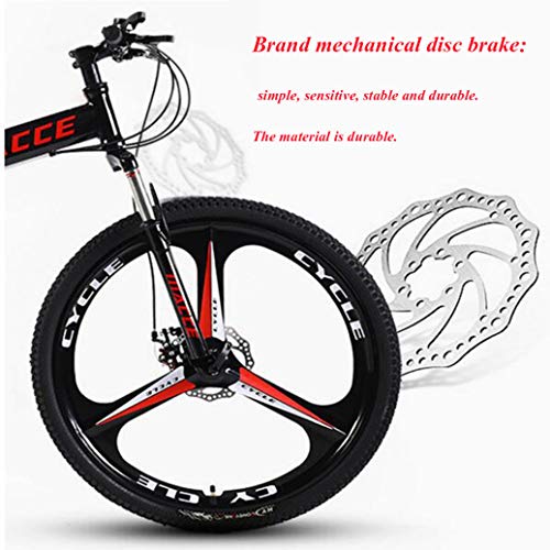 RPOLY 27-Gang Mountainbike Falträder, Dual Disc Brake, Klapprad Unisex Erwachsene, Off-Road-Variable Speed Fahrrad,White_24 Inch – Bild 6