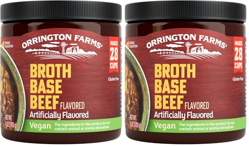 Orrington Farms Flavored Broth Base and Seasoning, Vegan Beef, 6