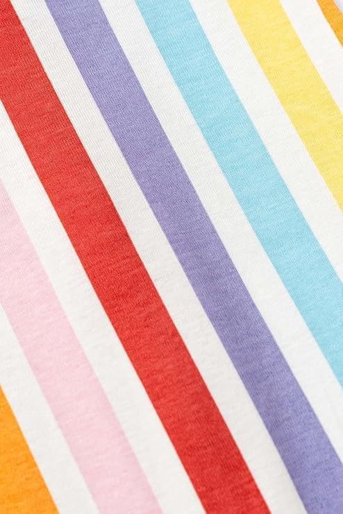 monica + andy Two Piece Spaghetti Tank Pajama Set, 100% Organic Baby Clothes for Girls, Sizes For Kids & Toddlers - Image 5