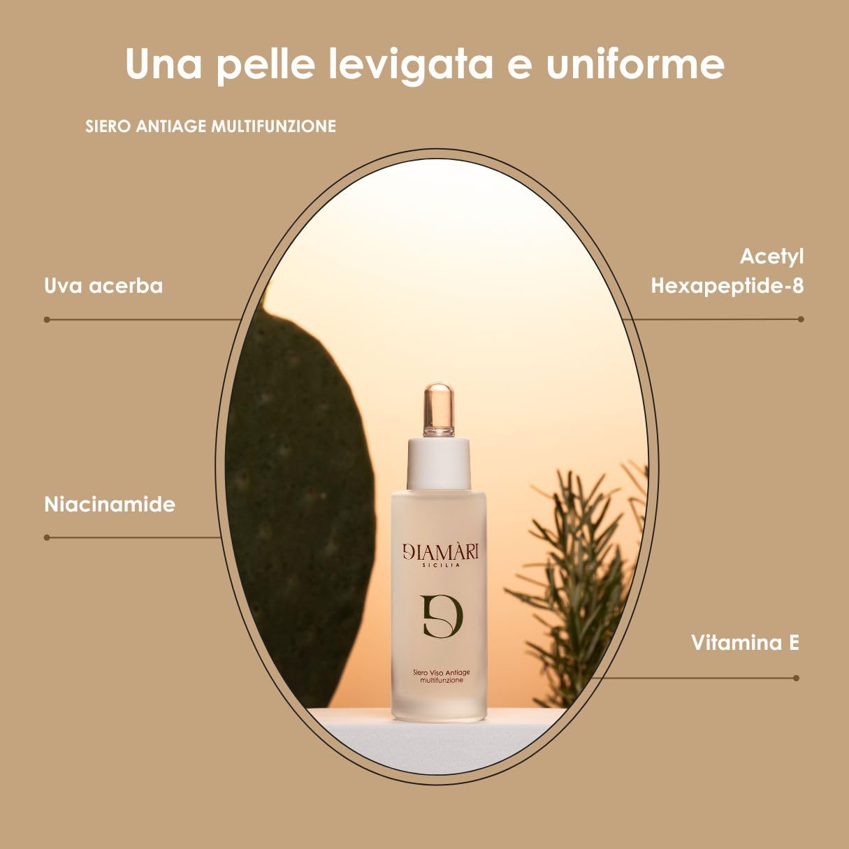 Suero Facial Anti-edad Multifuncional – Hidratante, Antioxidante, Anti-manchas, Sedoso, con Células Madre de Uva, Niacinamida, 30ml, Probado Nickel, Sin Parabenos y Silicones