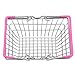Yesiidor Mini cesta de la compra de metal cesta de mano para cocina, frutas y verduras, color rojo rosa