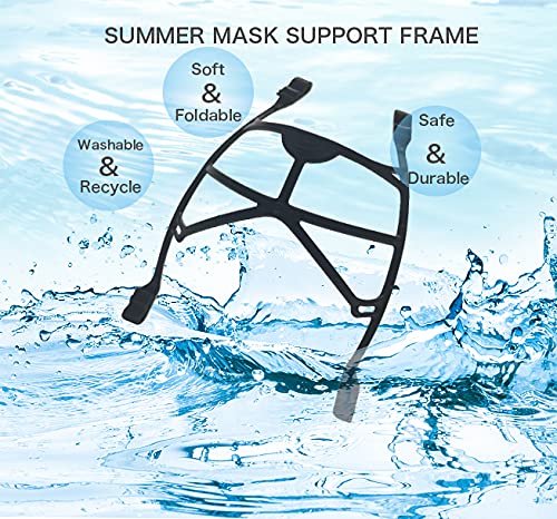 Awolf Face Mask Support Frame Black for Adult Insert Inner Mask Bracket New Upgrade Clip Design Protector Stand Nose Protection Lipstick Reusable Washable 5Pcs 5 Count (Pack of 1)
