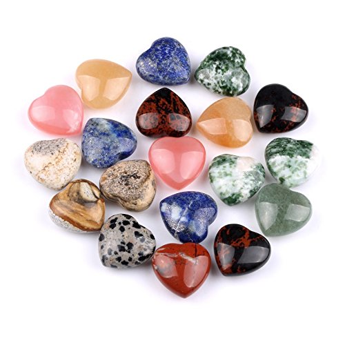 Amazon.com : Holy Land Market Four Worry Heart-Shaped Gemstone Set