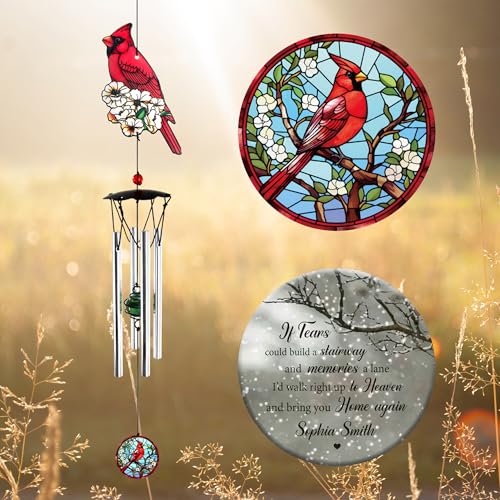 Image of ASTARIN Personalized Wind Chimes Outdoor Large Deep Tone,Large Customized Wind Chimes for Outside Tuned Relaxing Soothing Low Bass,Memorial Windchimes Sympathy