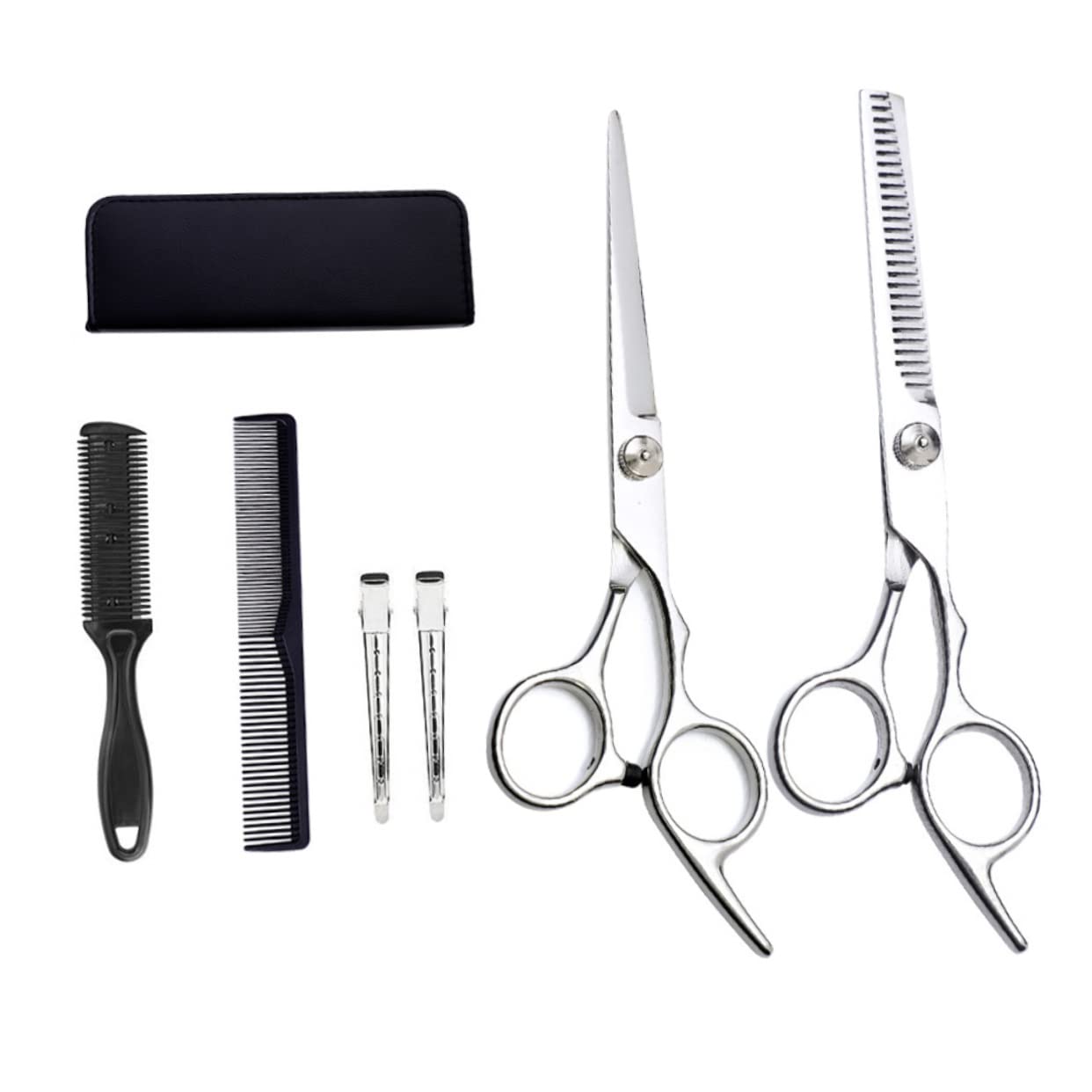 DOITOOL Tijeras Peluquería Tijeras De Dientes De Barbero Herramientas De Pelo Acero Inoxidable Resistente Duradero Profesional