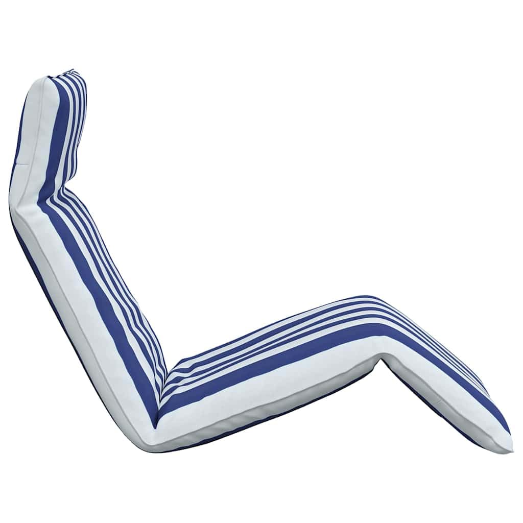 Klappbare Gartenliege Blau-Weiß 175x54 cm mit Wasserabweisendem Oxford-Gewebe für Strand, Balkon, Terrasse und Camping, Verstellbar für Entspannung und Sonnenbaden