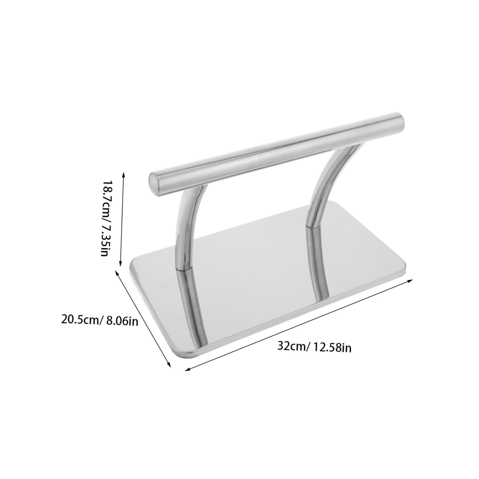 Poggiapiedi Design Ergonomico e Durata Eccezionale in Metallo Argento per Sedia da Salone Accessorio per Poltrone da in Spa Salon
