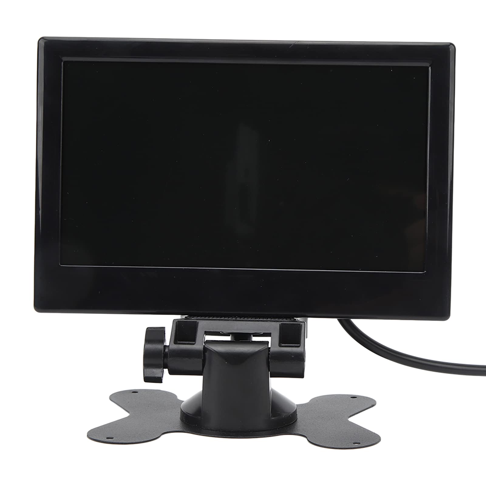 Monitor de Marcha Atrás, Monitor de Marcha Atrás de Coche de 7 Pulgadas, 12 a 24 V, 170 Grados, Gran Angular, Color, LCD, HD, Entrada de Vídeo Bidireccional para Camiones, (cámara redonda)