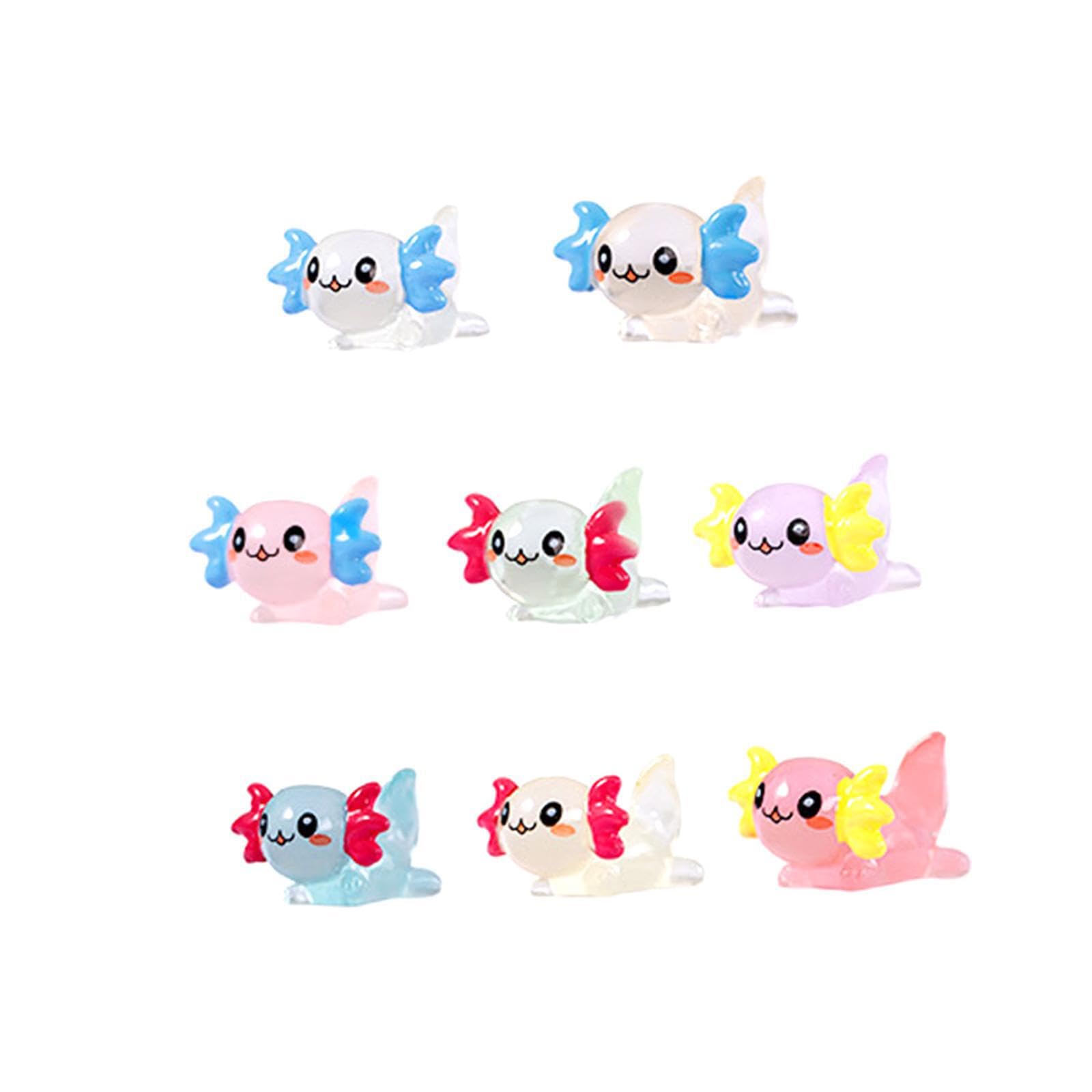 KTUXZCI Delightful Glow-in Dark Axolotl Miniatures Beautifully Any Aquarium And Memorable Presents Interesting And for Creative Axolotl Miniature Figurines