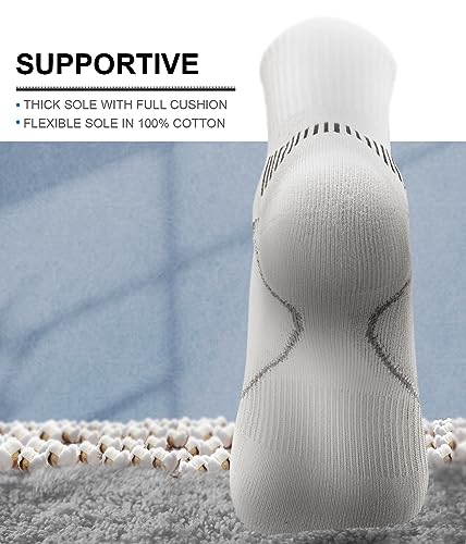 Image of BULLIANT Men 6-Pack Athletic Compression Crew Socks for Running Gym Sports