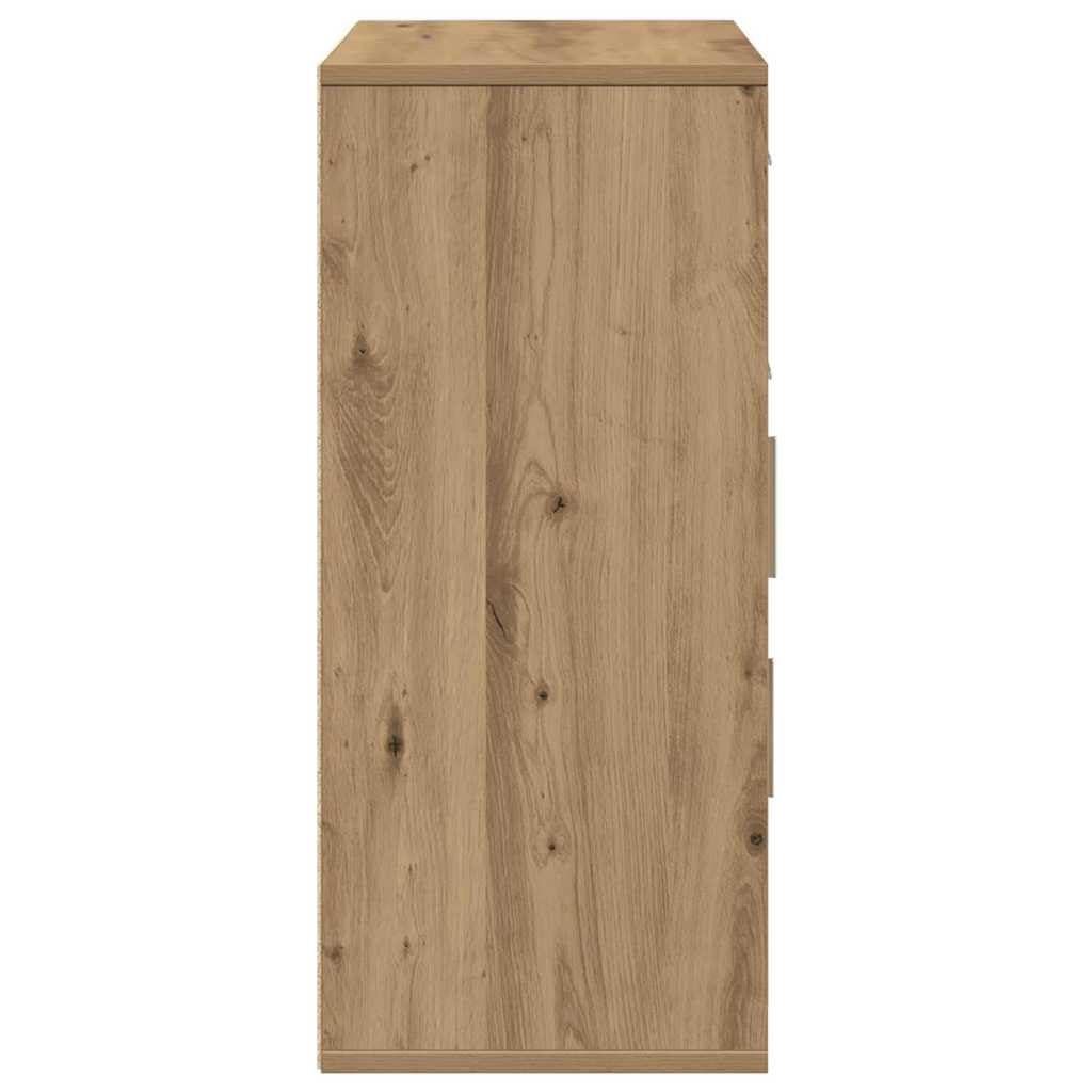 Credenza Rovere Artigianale 60 x 31 x 70 cm Legno Multistrato Marrone,871416