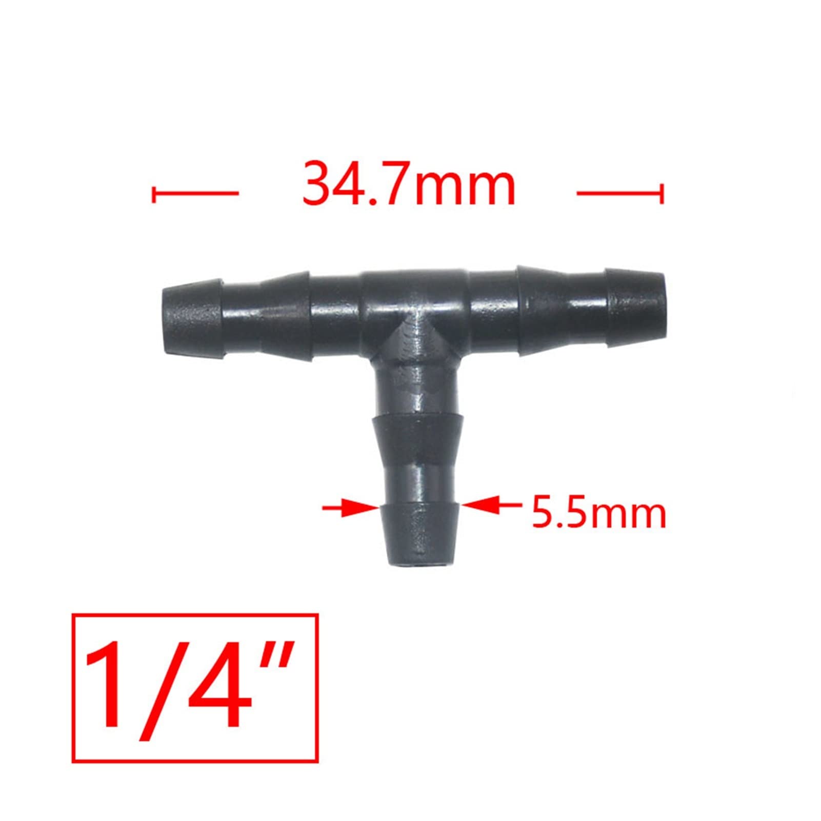 Raccordo per Acqua Nebulizzata, 500 Pezzi, da 3/5 Mm, 4/7 Mm, Raccordo a T per Tubo da Giardino, Raccordo a T da 1/8, 1/4 Di Pollice, Riduttore per Connettore Dell'Acqua, Divisore Dell'Acqua