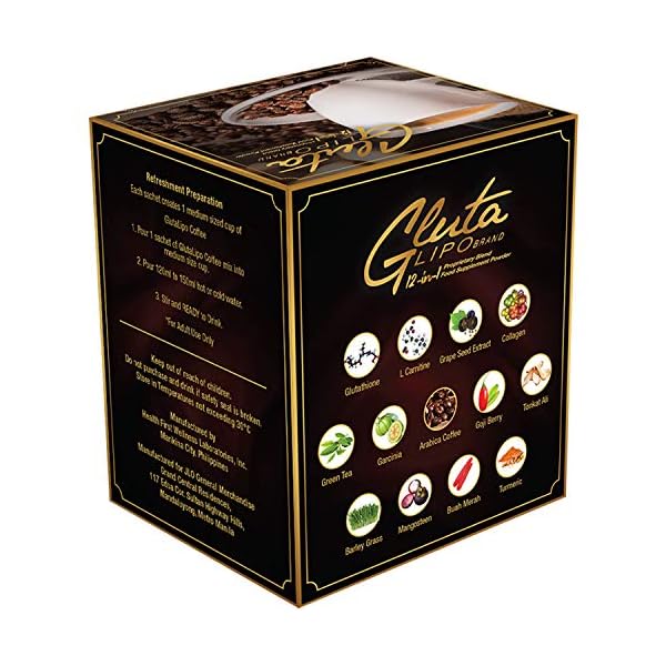 Gluta Lipo 10-Sachets Coffee 12-in-1 Slimming & Whitening 1 Pack