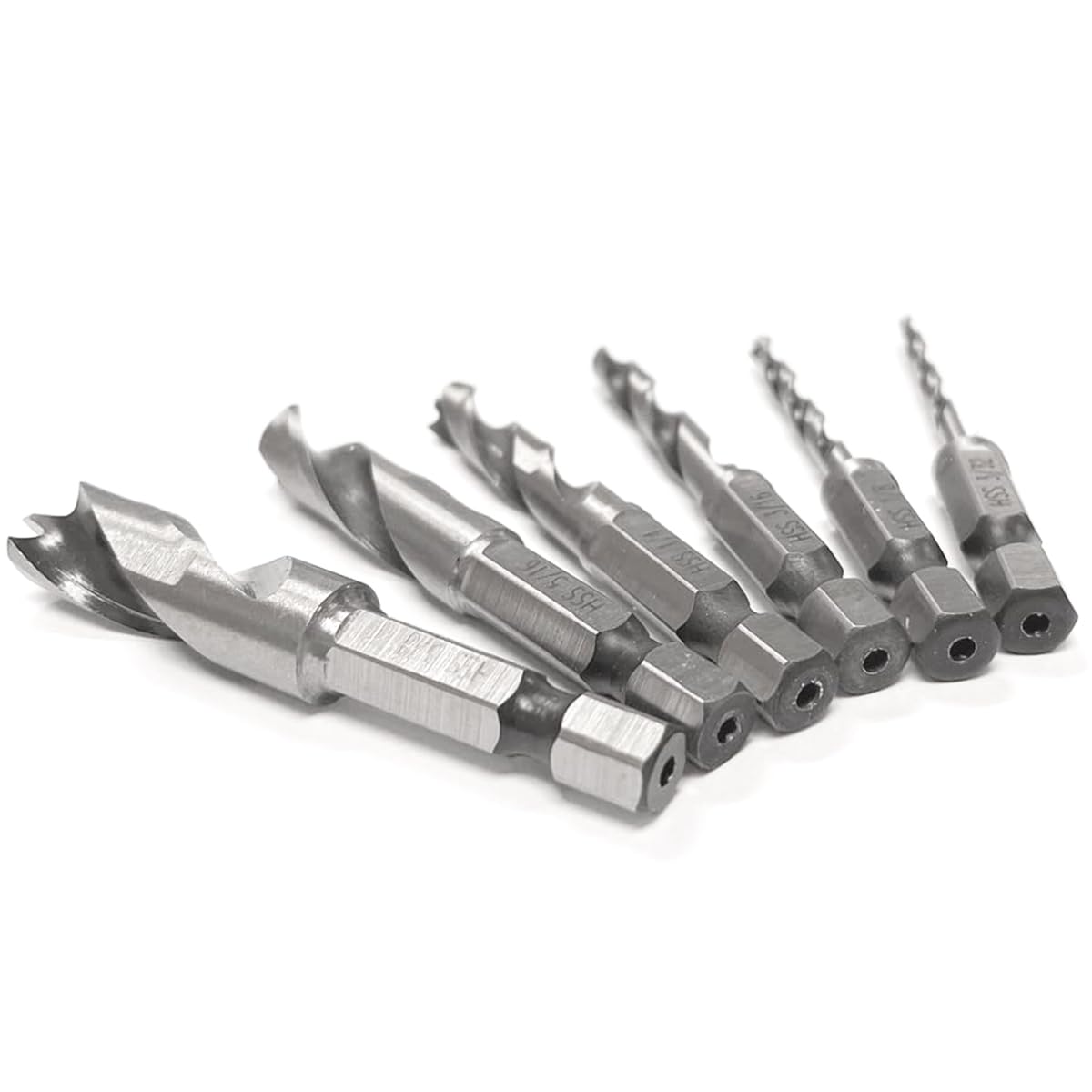 ロビンフット Wolfride 6PCS Brad Point Drill Bits 1/4-Inch Hex Shank