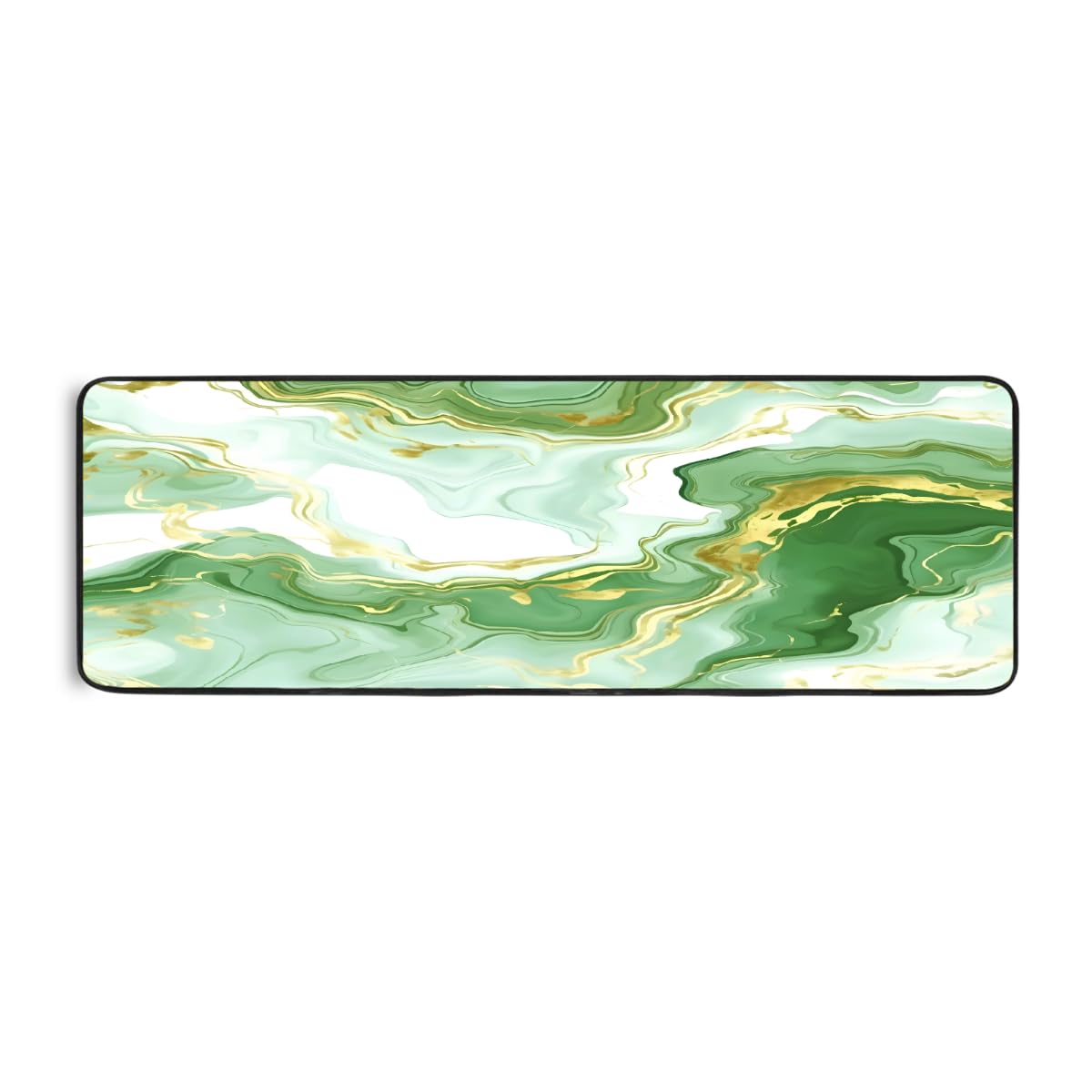 Tapis de sol marbre vert pour cuisine et buanderie moderne