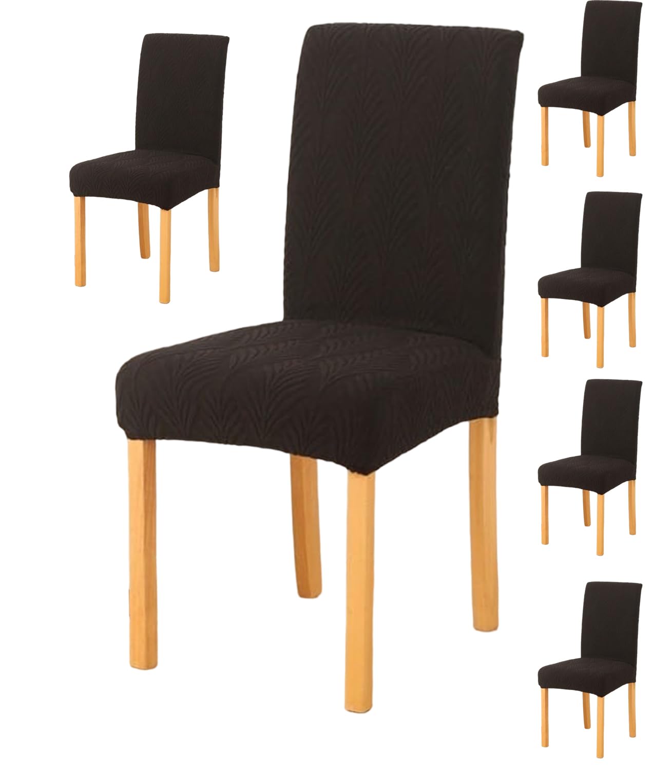 Styleys Stretch Jacquard Dining Chair Cover Removable Washable Dining Room Chair Cover Protector Seat Slipcover (Pack of 6, Khaki, JYMC6) (B0DBDZ78FF) Amazon Price History, Amazon Price Tracker