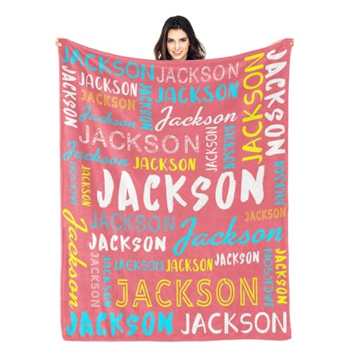 Personalized Name Blanket Customized Baby Blankets for Girls Boys Adults Monogrammed Blankets and Throws Christmas Birthday Mothers Fathers Valentines Day Gift