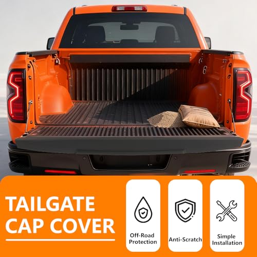 Image of G-PLUS Replacement Tailgate Cap Protector Compatible with 2019-2021 Chevy Silverado 1500 GMC Sierra 1500 Rear Tailgate Molding Cap Spoiler Tailgate Molding Trim-GM1904116, 84493626