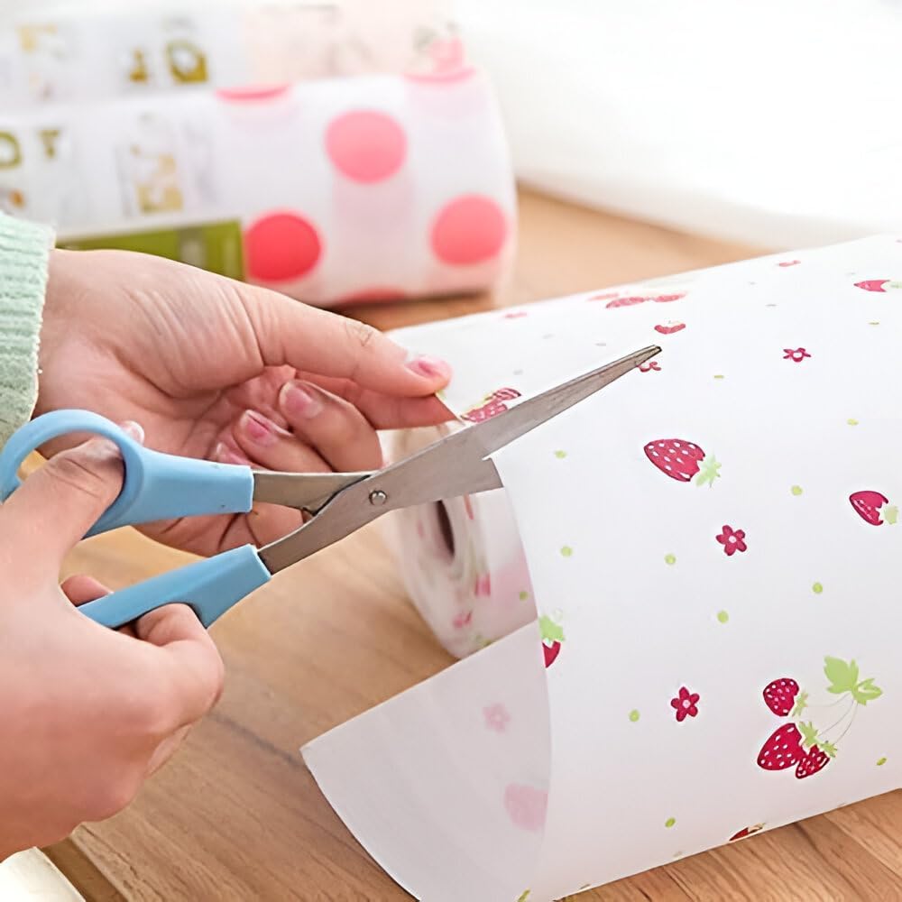 Drawer Shelf Liner Roll 300 cm x 30 cm Strawberry Print Cabinet and Shelf Mat (Pack of 1)-image-8