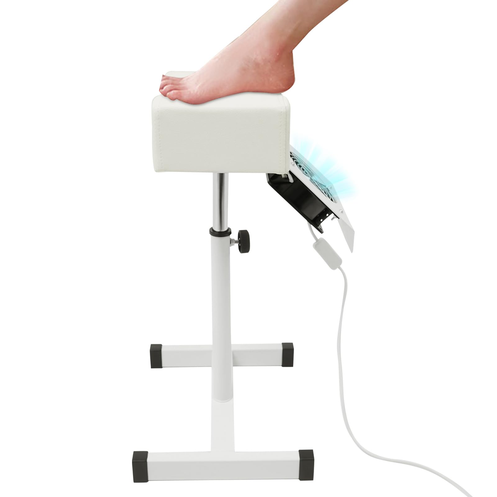 Silla de pedicura móvil con succión, taburete de salón de altura ajustable, ligero y enrollable para cuidado profesional de los pies y uso doméstico, diseño robusto