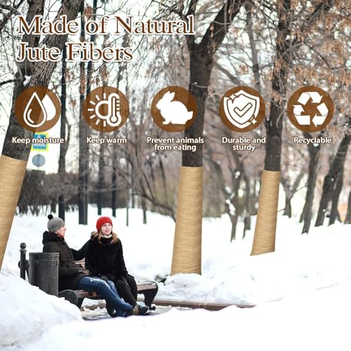 Generico Bandage Stämme | Frostschutzverband aus Leinen - Abdeckungen aus Naturstämmen aus Stoff - feuchtigkeitsspendend für Sträucher Pflanzen im Freien Garten Bauernhof Forstwirtschaft