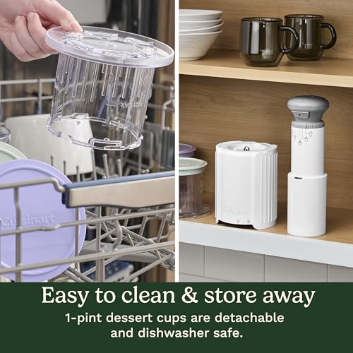 Image of Cuisinart Ice Cream Maker - Cuisinart FastFreeze MAX 5-in-1 Ice Cream, Milkshakes, Slushies, Sorbets and Mix-Ins, Freeze Wand, Two Large 1-Pint Mixing Cups with Lids, Easy to Clean, ICE-FD50
