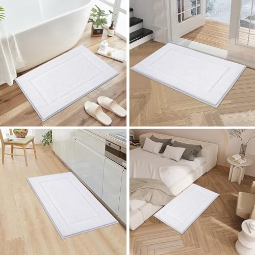 Pauwer Bathroom Rugs Sets 2 Piece, Non Slip Bath Mats for Bathroom, Absorbent Bath Rugs Floor Mat, Machine Washable Shower Rugs for Bathroom Floor, Tub and Shower