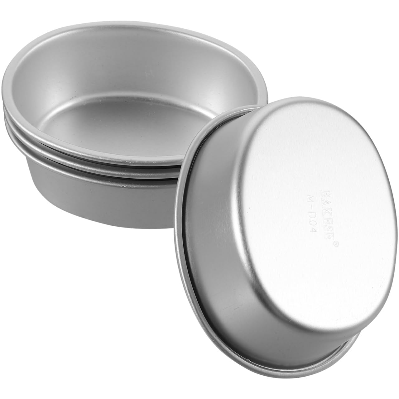 GALPADA 4Pc Oval Aluminum Alloy Cake Pans Non-Stick Metal Cake Baking Mold Set Oven Safe Easy Clean for Home Bakery Professional Use