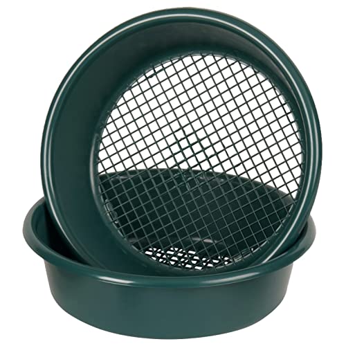 Wham Large Plastic Round Garden Sieve Riddle Riddler Soil Sifter Mesh Gardening Tool - Green