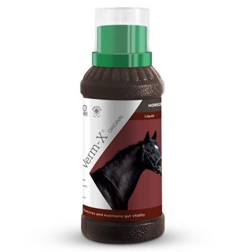 Verm-X All Natural Liquid for Horses and Ponies. Supports Intestinal Hygiene. Vet Approved. UFAS Assured. Restores and Maintains Gut Vitality. Wormwood Free Recipe., clear