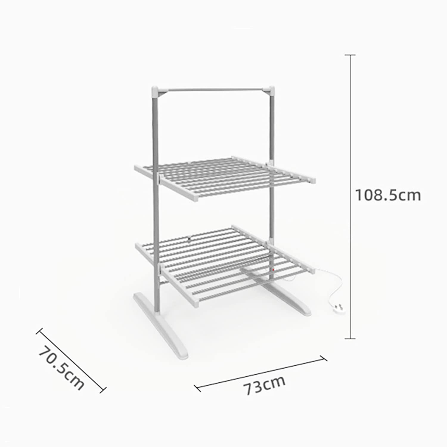 StendibiancheriaStendibiancheria elettrico riscaldato creativo, stendibiancheria elettrico pieghevole riscaldante, 24 tubi riscaldanti, stendibiancheria a due livelli, per casa/commerciale Lucky Star