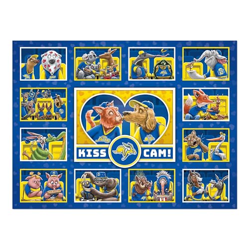Image of YouTheFan NCAA South Dakota State Jackrabbits inchKiss Cam inch 500 Puzzle | 500 Pieces, 15 inch X 20 inch Size, Original Artwork, Humorous Illustrations, Officially Licensed, Fun Fan Gift