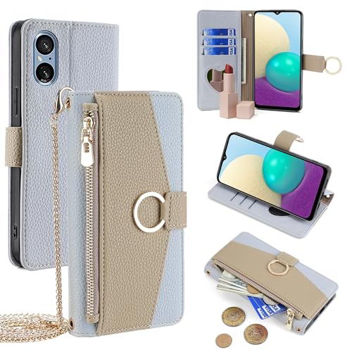 For Xperia 5 V �P�[�X �蒠�^ �V�����_�[ For �G�N�X�y���A5V SO-53D/SOG12 ���z�^ �J�o�[ ���|�� �΂߂��� ���ϋ��t�� ���� ������� �����O�X�g���b�v �W�b�p�[���K���� �J�[�h���[ ���u�� �㎿�Ȏ�G�� �ω���C�� ��