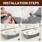 MAIYADUO Self Warming Cat Bed for Cats and Small Dogs, 42x36 cm Washable Foldable Convertible Cat Beds for Indoor Cats, Soft Plush Pet Blankets Cushion Mat - Image 7