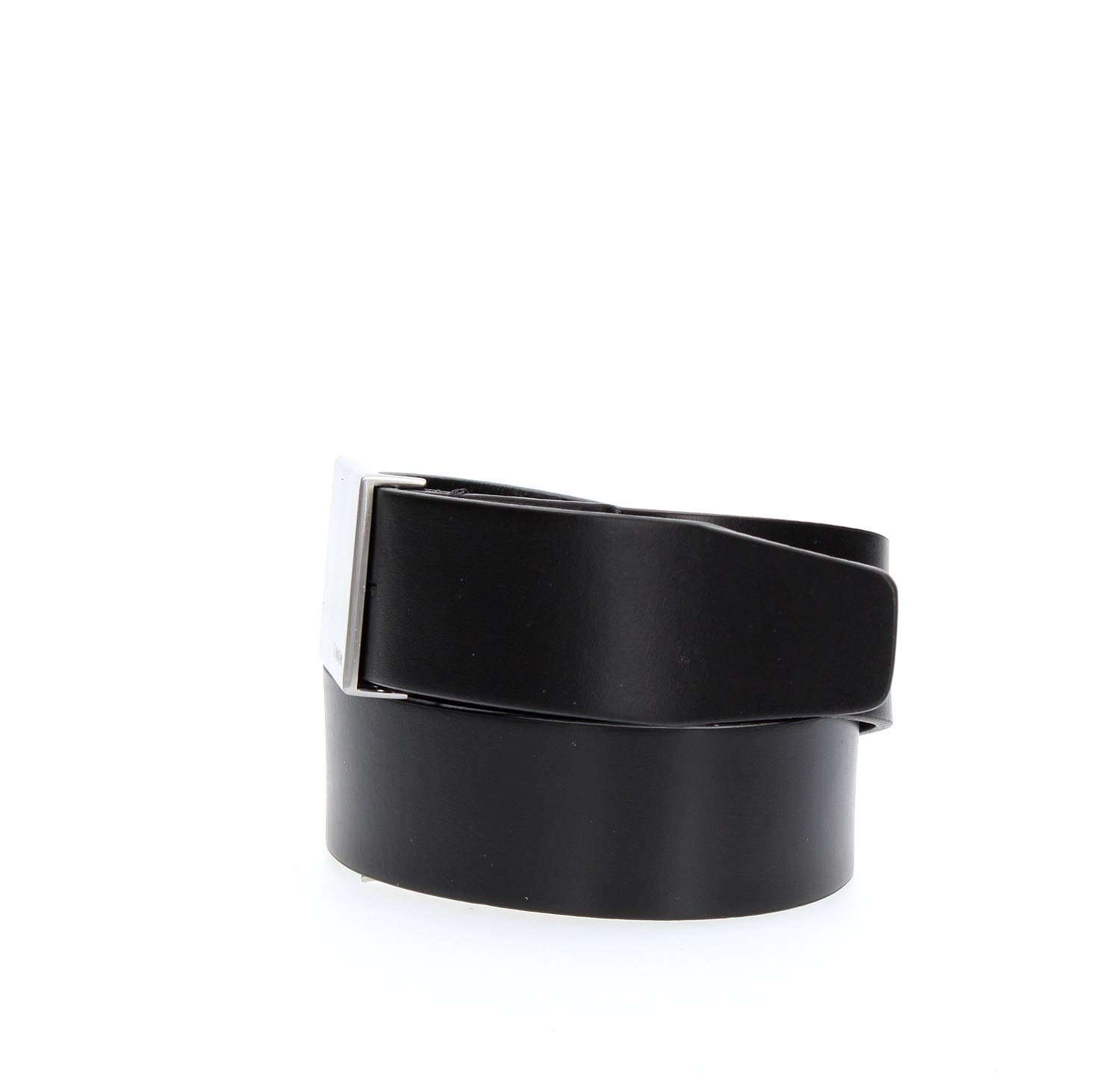 Calvin Klein Męski pasek Formal Plaque Belt 3,5 cm skórzany pasek, czarny (black 001), 110|#110|#678 (Herstellergröße: 110)