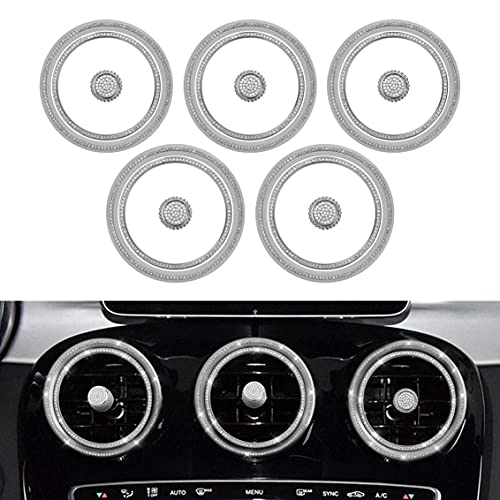 KORUIPEI Bling Air Outlets Ring 15 PCS Compatible with Mercedes Benz Accessories c300 glc 300 W205 X253 C GLC Class AMG