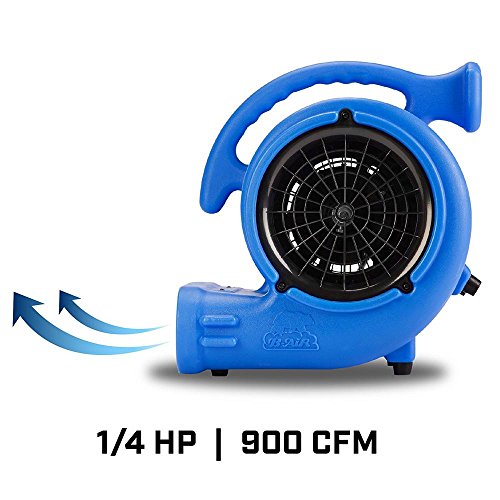 B-Air Vp-25 1/4Hp Blower Floor Fan, High Velocity Heavy Duty Industrial Air Mover, Utility Electric Carpet Dryer, Water Damage Equipment, Green #TOP4