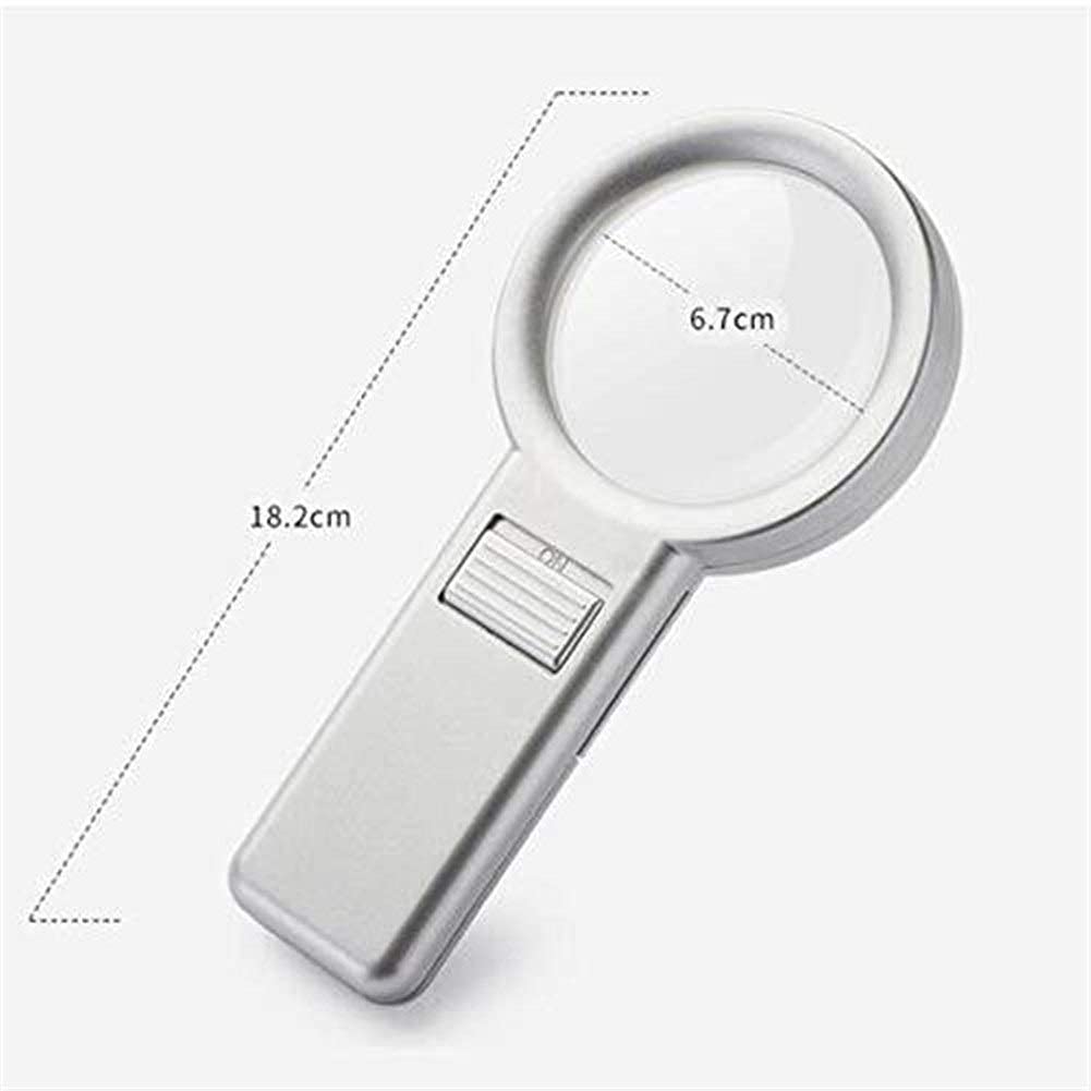Loupes, grossissement 10X, lentille en Verre Optique, 10 lumières LED, Microscope Cadeau de grossissement de Lecture, Les lentilles optiques protègent la Vision sans Blesser Les Yeux charitable