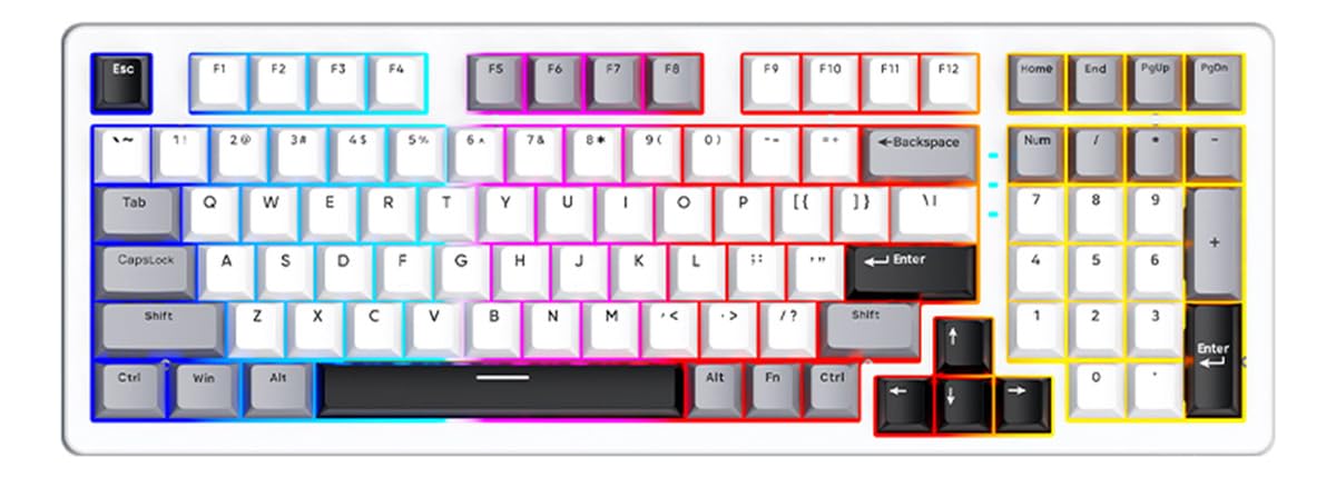 Genérico SK98W Mechanical Keyboard and accessories