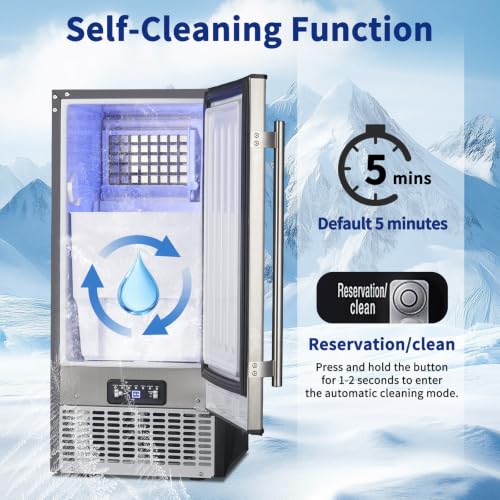 Image of 100LBS /24H Undercounter Ice Maker Machine with 30LBS Storage Bin